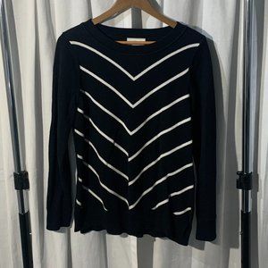 Liz Claiborne Black and White Arrow Stripe Sweater
